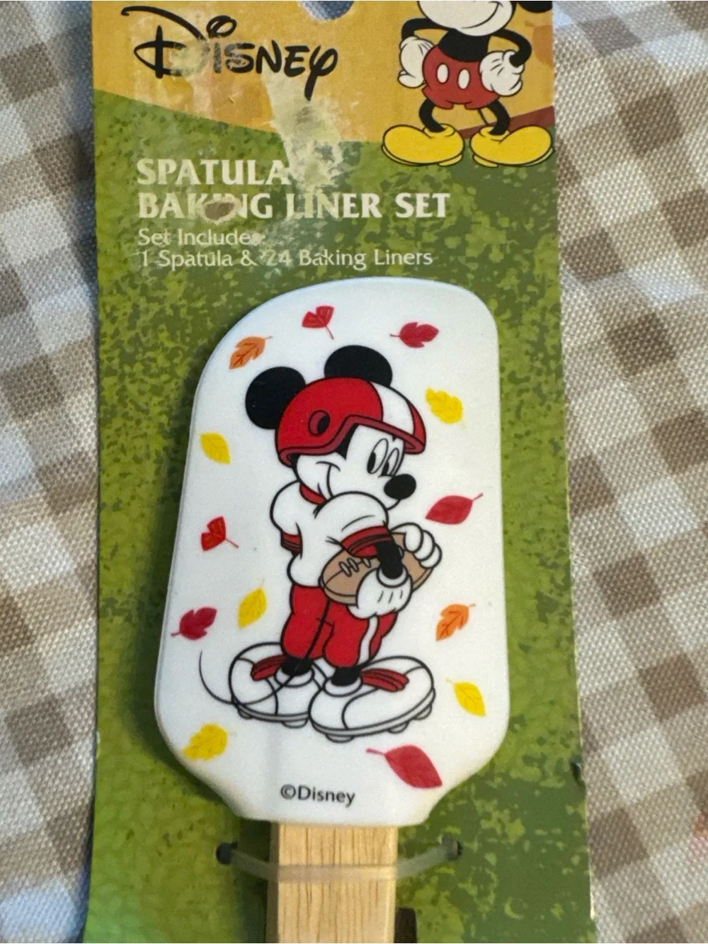 Disney Mickey Mouse Red White Fall Leaf Spatula